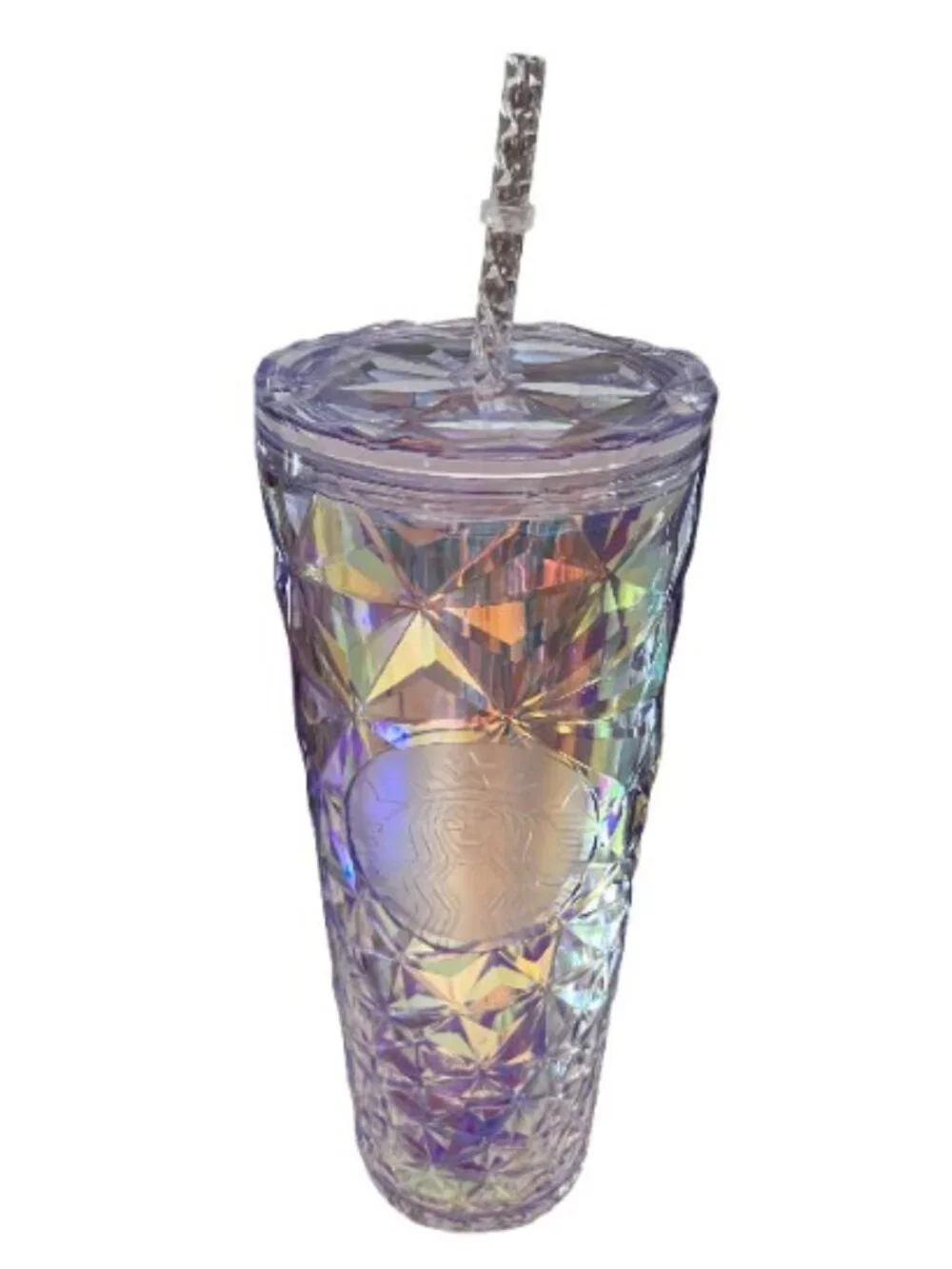 Starbucks 2023 Christmas Holiday Prism Venti Cold Beverage Tumbler Like New
